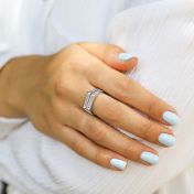 Ausgeglichenheit Ring mit Gravur [Sterlingsilber]
