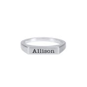 Ausgeglichenheit Ring mit Gravur [Sterlingsilber]