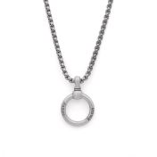 Collana Cerchio dell'Eternità da Uomo con Incisione - Argento 925