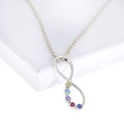 Collier Infini avec Pierres de Naissance [Argent 925]