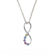 Collier Infini avec Pierres de Naissance [Argent 925]