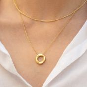 Family Circle Delicate Chain Name Necklace [18K Gold Vermeil]