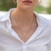 Family Circle Delicate Chain Name Necklace [18K Gold Vermeil]