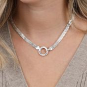 Familienkreis Milanaise Kette mit Gravur [Silber]