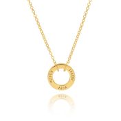 Helena Circle Name Necklace - Classic Chain [18K Gold Plated]