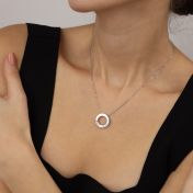 Family Circle Delicate Chain Name Necklace [Sterling Silver]