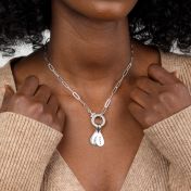 Emma Circle Link Chain Necklace [Sterling Silver] - With Name Charms