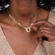 Emma Paperclip Necklace [18K Gold Plated]