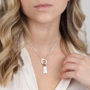 Emma Circle Link Chain Necklace [Sterling Silver] - With Name Charms