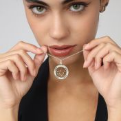 Mutters Kreis Sternzeichen Kette mit Gravur [Sterlingsilber]