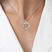 Mutters Kreis Sternzeichen Kette mit Gravur [Sterlingsilber]