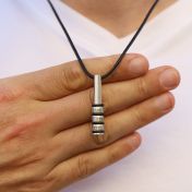 Familie Cirkels Naam Ketting voor Mannen - Sterling Zilver