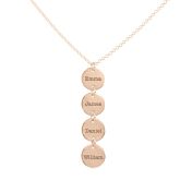 Collana Cerchi di Famiglia con Nome [Placcata Oro Rosa 18kt]