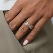 Bague Spinner Brillante Cercles d'Amour [Argent 925] - 3 Anneaux