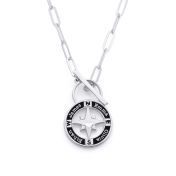 Familienkompass Ankerkette mit Gravur [Sterlingsilver]