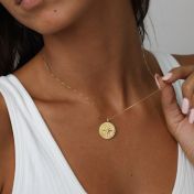 Collana Bussola di Famiglia con Nome [Placcata Oro 18kt]