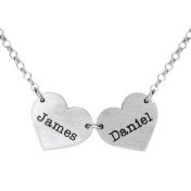 Familienherzen Kette mit Namen[Sterlingsilber]