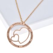 Collana con Nome e Cuori [Placcata Oro Rosa 18kt]