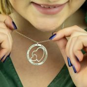 Name Necklace with Hearts [Sterling Silver]