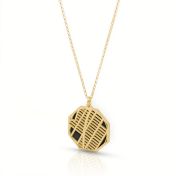 Familienpfade Karten Kette [750er Gold Vermeil]