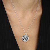 Family Paths Silhouette Map Necklace [Sterling Silver]