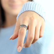 Bague Racines de Famille avec Pierres de Naissance [Argent 925]