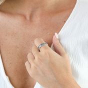 Versteckte Botschaft Ring mit Namen [Sterlingsilber]