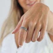Versteckte Botschaft Ring mit Namen [Sterlingsilber]