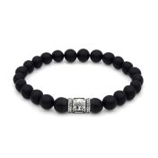 Familienbaum Armband für Herren aus schwarzem Onyx