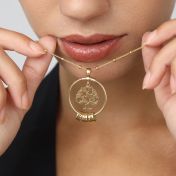 Lebensbaum Kette mit Namen [750er vergoldet]