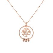 Collier Arbre Familial avec Noms [Plaqué Or Rose 18ct]