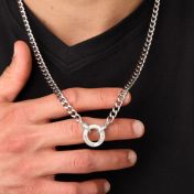 Father’s Circle Cuban Chain Name Necklace