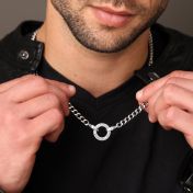 Father’s Circle Cuban Chain Name Necklace