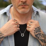  Father Circle Name Necklace in 925 Sterling Silver and Box Chain 