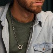 Collana "Cerchio del Padre" con Incisione - Argento 925