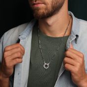 Collana "Cerchio del Padre" con Incisione - Argento 925