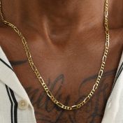 Figaro-Styled Chain for Men - 14 Karat Gold