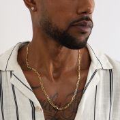 Figaro-Styled Chain for Men - 14 Karat Gold