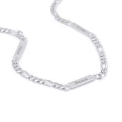 Figaro Kette mit Gravur [Sterlingsilber]