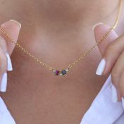 Flow of Love Birthstone Necklace [Gold Plated]