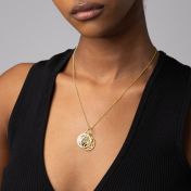 Diamond Blossom Photo Necklace [18K Gold Vermeil]