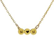 For Mom with Heart Necklace [Gold Plated]