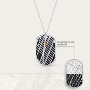 Collier Plaque Silhouette Carte [Argent 925]