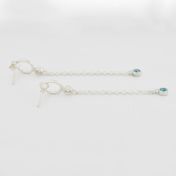 Pendientes Gema Personal - con Piedra de Aguamarina [Plata de Ley]