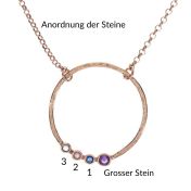 Mutterliebe Halskette - Gehämmert  [750er rosévergoldet]
