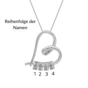 Herzensbindungen Halskette mit Gravur [Silber]