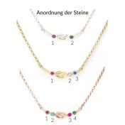Bindungen der Liebe Geburtsstein Kette [750er vergoldet]