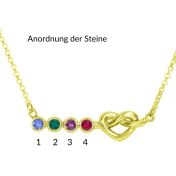 Herzensbindungen Geburtsstein-Kette [750er vergoldet]