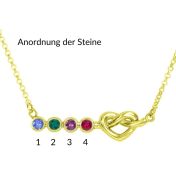 Herzensbindungen Geburtsstein-Kette [750er Gold Vermeil] 
