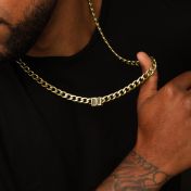 Cuban Link Chain With Names - 8mm [18K Gold Plated]